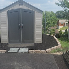 Backyard renovation creating a low maintenance space in McKeesport, Pa.