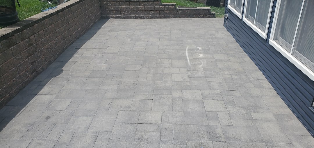 Full patio paver restoration project in Munhall, Pa