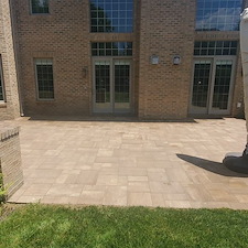 Patio paver cleaning and restoration in Gibsonia, Pa