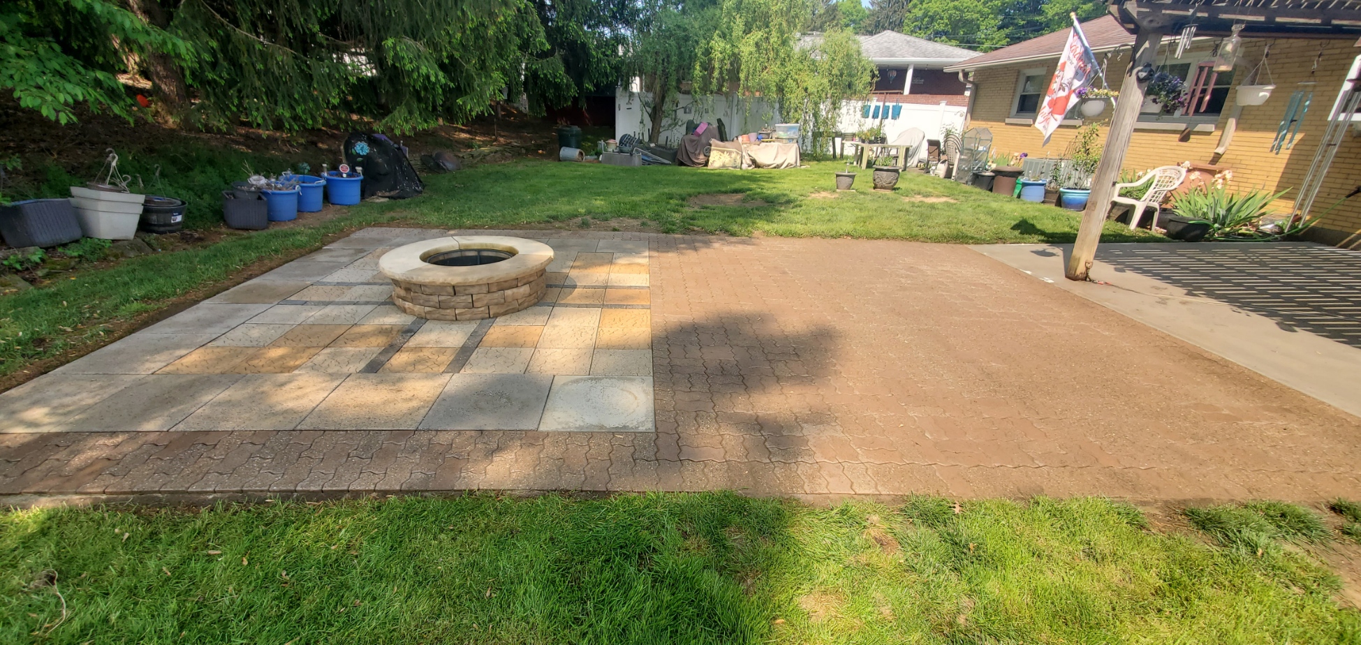 Revealing patio paver cleaning and sealing in Rostraver Township, Pa