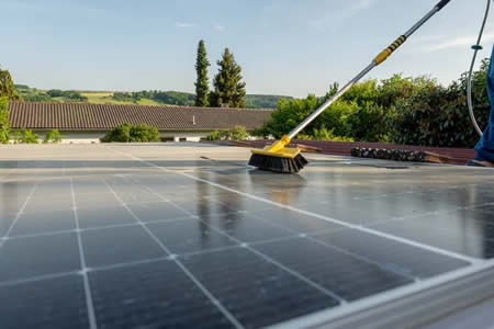 Solar panel cleaning